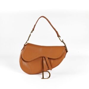 Brown Leather Dior Saddle Bag GHW - Cap N Wrap