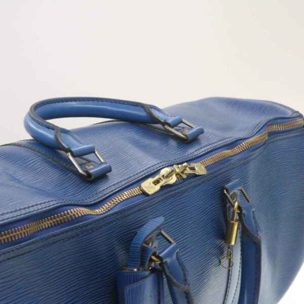LOUIS VUITTON Epi Keepall 50 Boston Bag Blue VI0990 - Cap N Wrap
